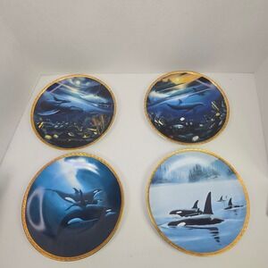 7 Wyland Great Mammals of the Sea Collector Plates Hamilton Collection 1991
